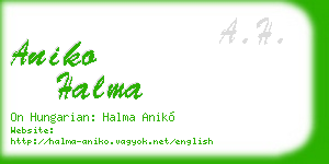 aniko halma business card